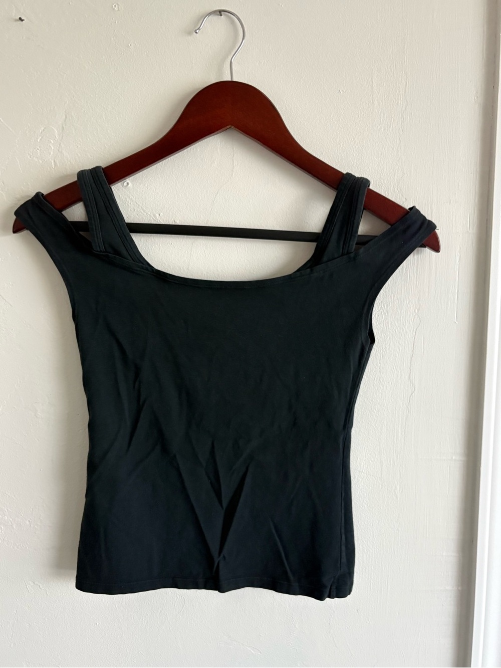 Brandy Melville Black Off-Shoulder Tank Top